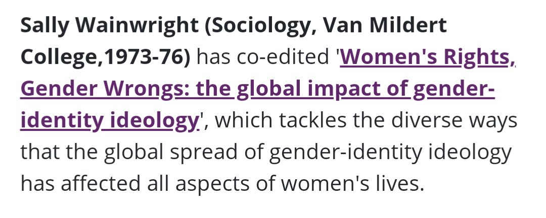 _maoami's tweet image. Sad to see TERF propaganda being celebrated by @durhamalumni in their newsletter. I would like to be able to expect better from @durham_uni. Benefit of the doubt says poor proof reading of submitted content but still disappointing.