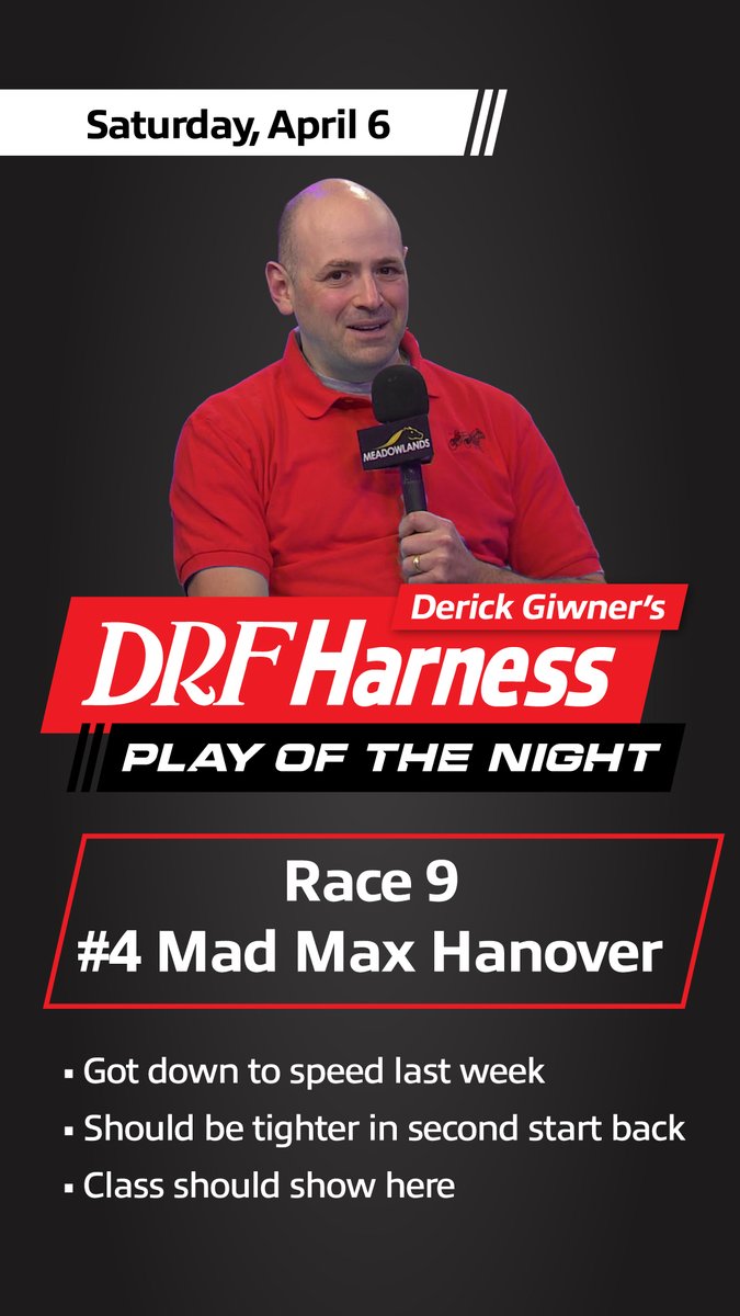 Tonight's @DRFHarness 𝙿𝙻𝙰𝚈 𝙾𝙵 𝚃𝙷𝙴 𝙽𝙸𝙶𝙷𝚃 is brought to you by @HarnessEyeGuy. #playbigm #harnessracing