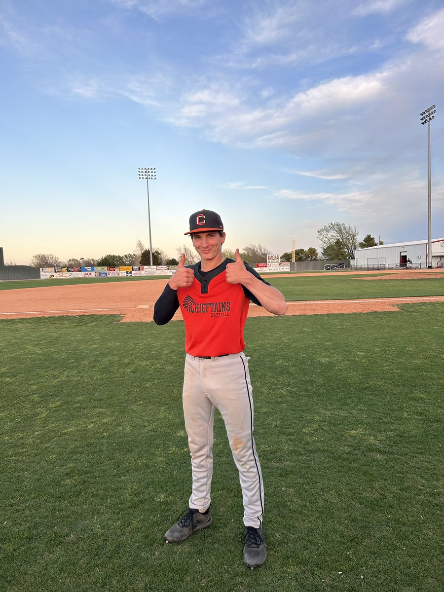 NO HITTER ALERT!! 8th grader Cale Stilley tosses a no-hitter in the Weatherford Junior High Tournament as the Chieftains take down the Weatherford 8th grade squad to advance to the Championship game tomorrow afternoon!