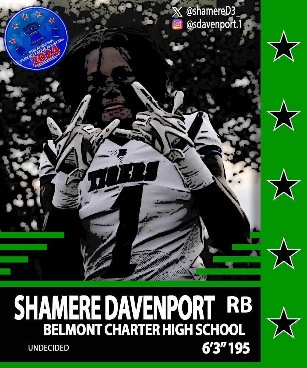 Meet the Pub… RB <a href="/ShamereD3_/">Mere</a> Shamere Davenport, Belmont Charter High School. <a href="/pasfg215/">Philly All-Star Football Game</a>