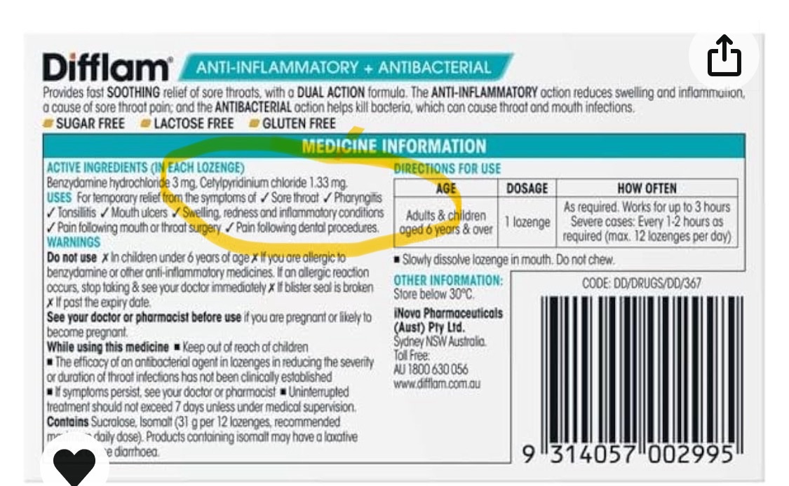 Got Difflam Lozenges? #Difflam