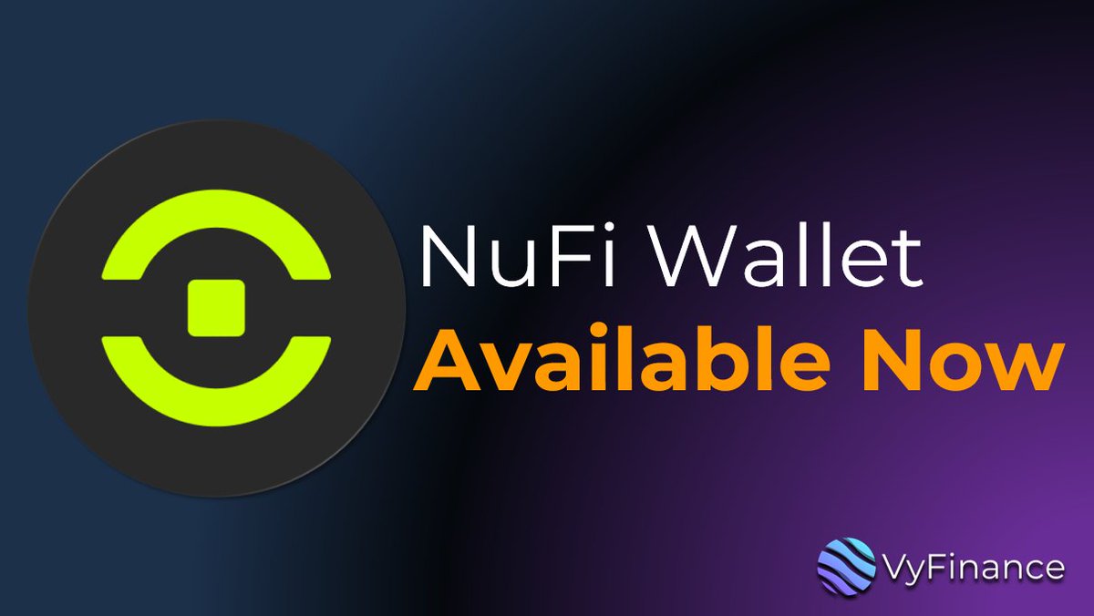 All you @nufiwallet users can now connect to VyFi! 'Manage multiple blockchains in one wallet with no middleman. Send, receive, stake, manage NFTs & DApps, swap tokens & more. Links: linktr.ee/nufiwallet'