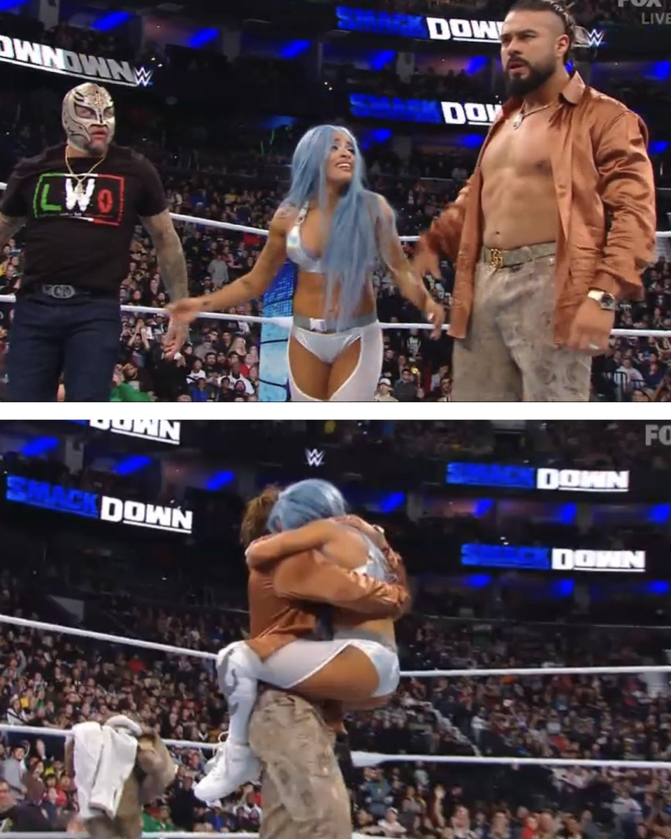 WrestlingWCC's tweet photo. Zelina Vega and Andrade reunite 🙌 https://t.co/cU7JvGDTNg