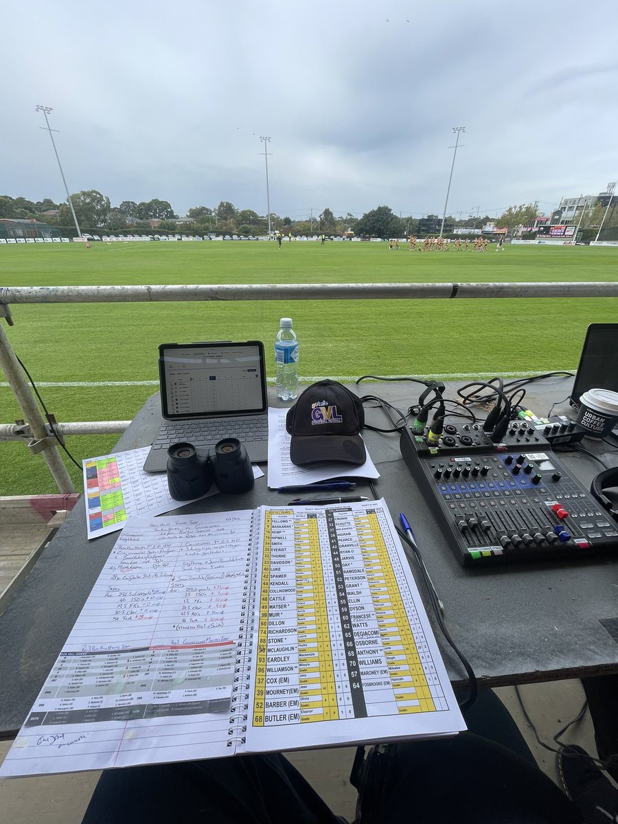Aussie2Bob's tweet photo. Overcast day for some @VFL Womens for the clash between @boxhillvflw and @CollingwoodVFLW
Live on the @AFLcomau and the app with @lucywato_
#commentarylife https://t.co/pmDapUyxXb