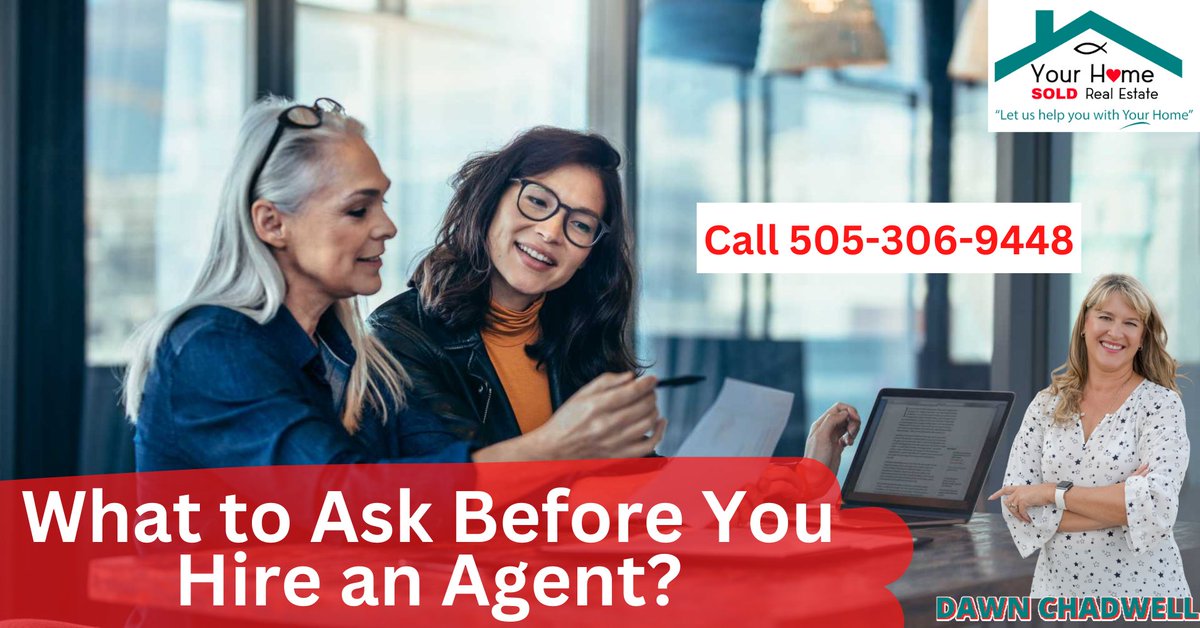 What are the Questions to Ask Before you HIRE a Real Estate Agent?

HURRY!!!
☎️Call DAWN CHADWELL 505-306-9448 now, our trusted realtor

#agent #realtor #homehunter  #homes #NM #NewMexico  #hurry #dawnchadwell #yourhometeamnm #wecare  #TX