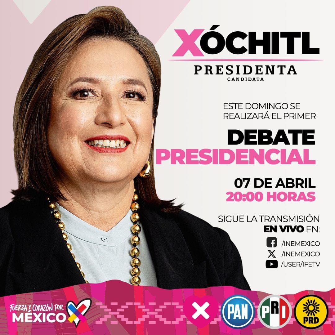 Voy a seguir insistiendo, de aquí hasta el domingo lo repetiré:
#TodosAlDebate 
Hagan reuniones para ver el debate en su casa, decoren todo de rosa, globos, serpentinas.
No se les olvide invitar a los familiares, amigos y vecinos.
#XochitlVaAGanar 
#XochitlEsLaMejor
#Xochitl2024