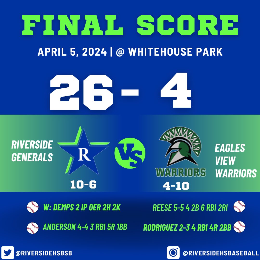 Riverside Generals Baseball tweet media