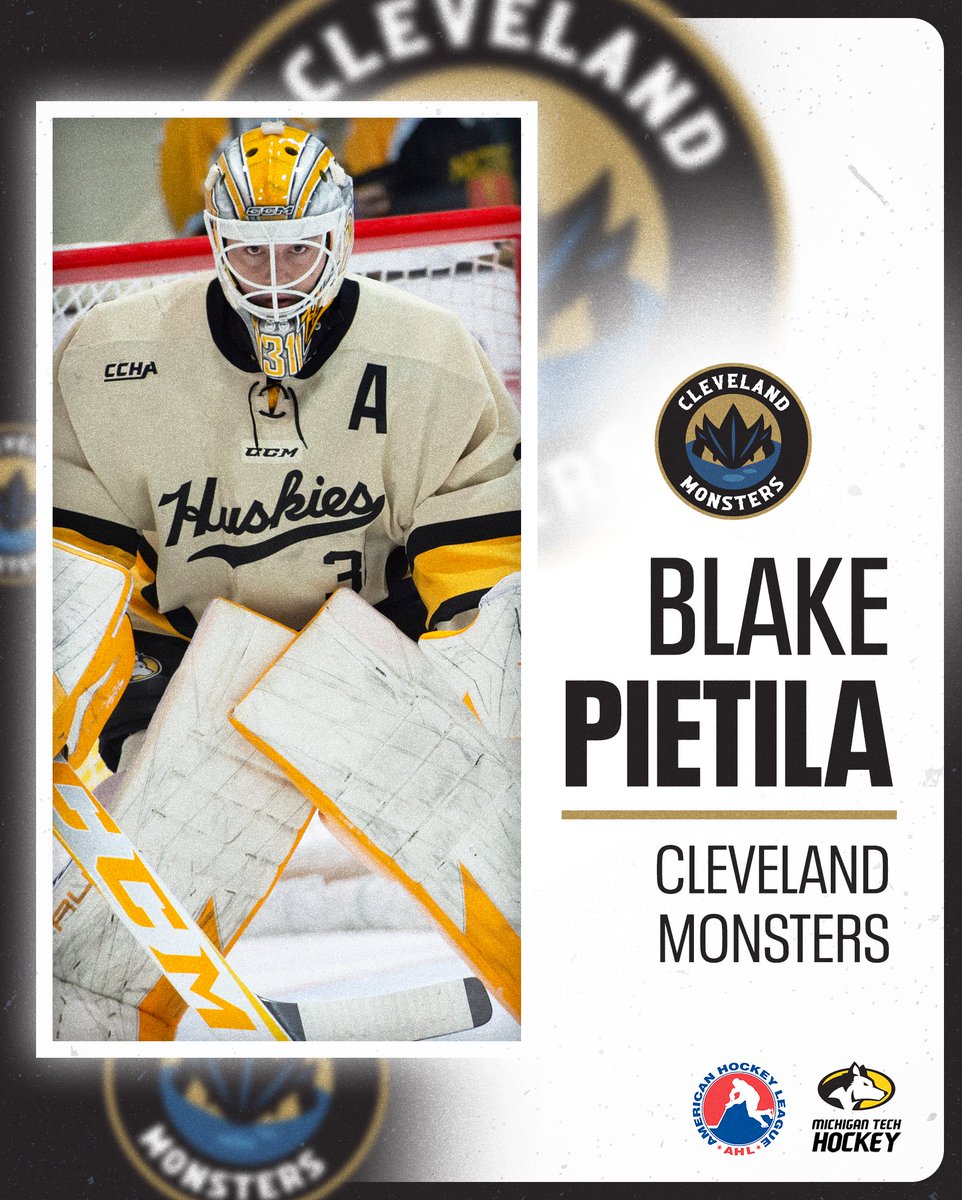 Blake Pietila has signed in @TheAHL with the Cleveland @monstershockey. #mtuhky #FollowTheHuskies

📝 michigantechhuskies.com/sports/mice/20…