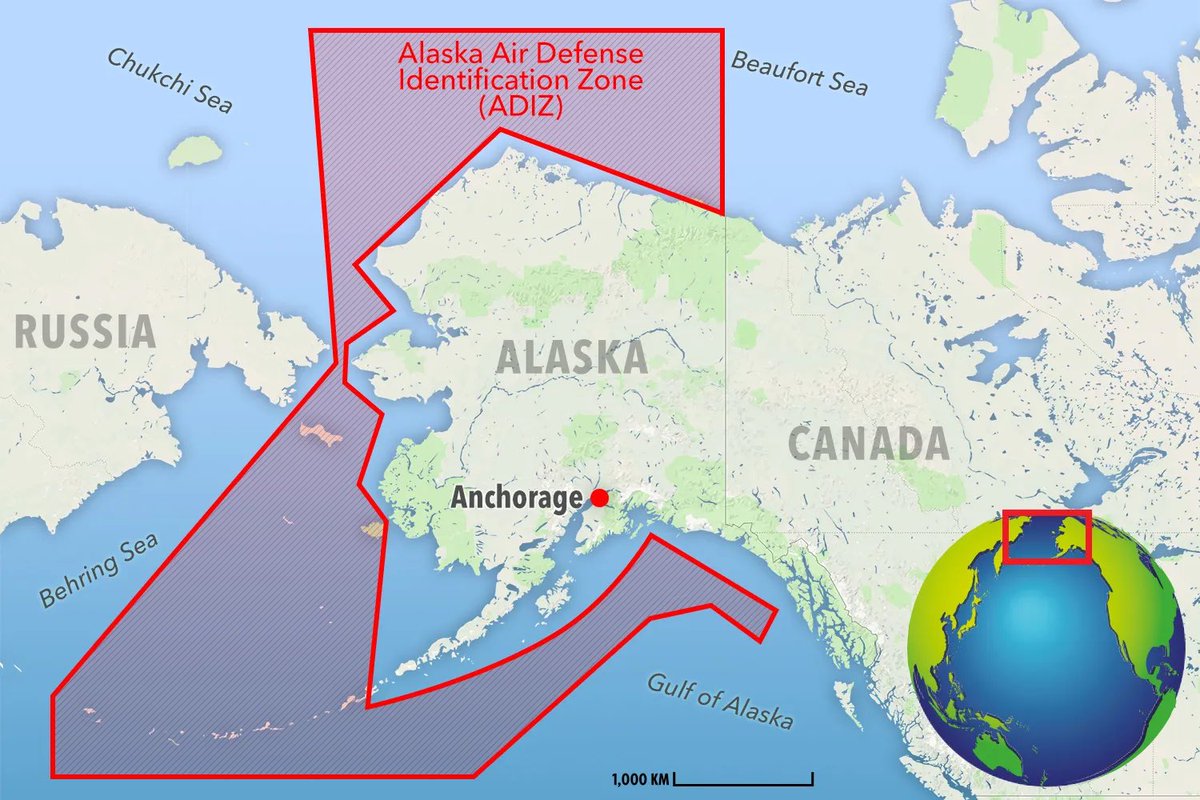 NORAD reports they detected & tracked Four Russian Military Aircrafts operating in the Alaska ADIZ, on April 5.

The Russian aircrafts stayed in international airspace. (Last time it was a Tu-142 maritime reconnaissance aircraft, could be same team)