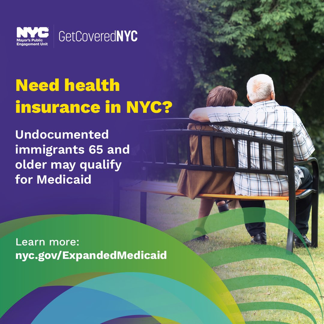 Exploit the new health coverage option available for many immigrants in New York

Immigrants age 65 and older may now qualify for full Medicaid depending on income in New York

#GetCoveredNYC is here to walk you on how to enroll

Learn more at nyc.gov/ExpandedMedica… #PEUinAction