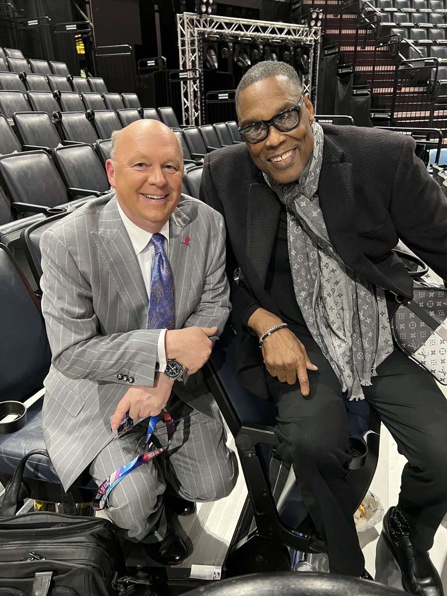 Checking in with ⁦@rickmahorn44⁩ … bad dude on the court, super awesome guy off it.