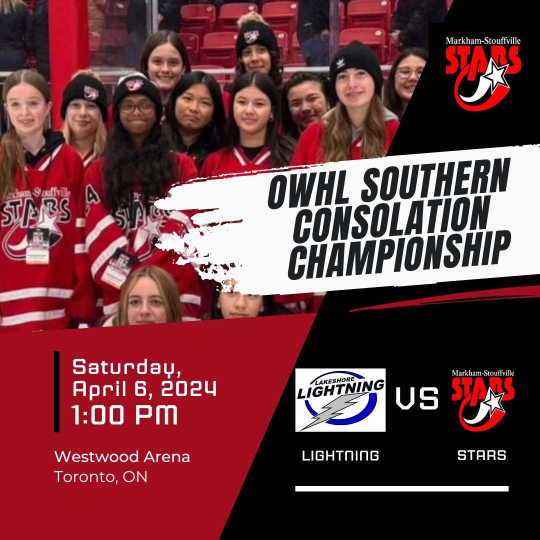 Wishing our U15BB good luck tomorrow in the OWHL Southern Consolation Championship Game at 1:00 pm Westwood Arena Rink 4 🌟 Go Stars 🌟 
#owhlsouthernleague #womeninsports #womenshockeylife #womenshockey #girlshockey #championships #OWHA #OWHL #playoffs #rollstars #StarsNation