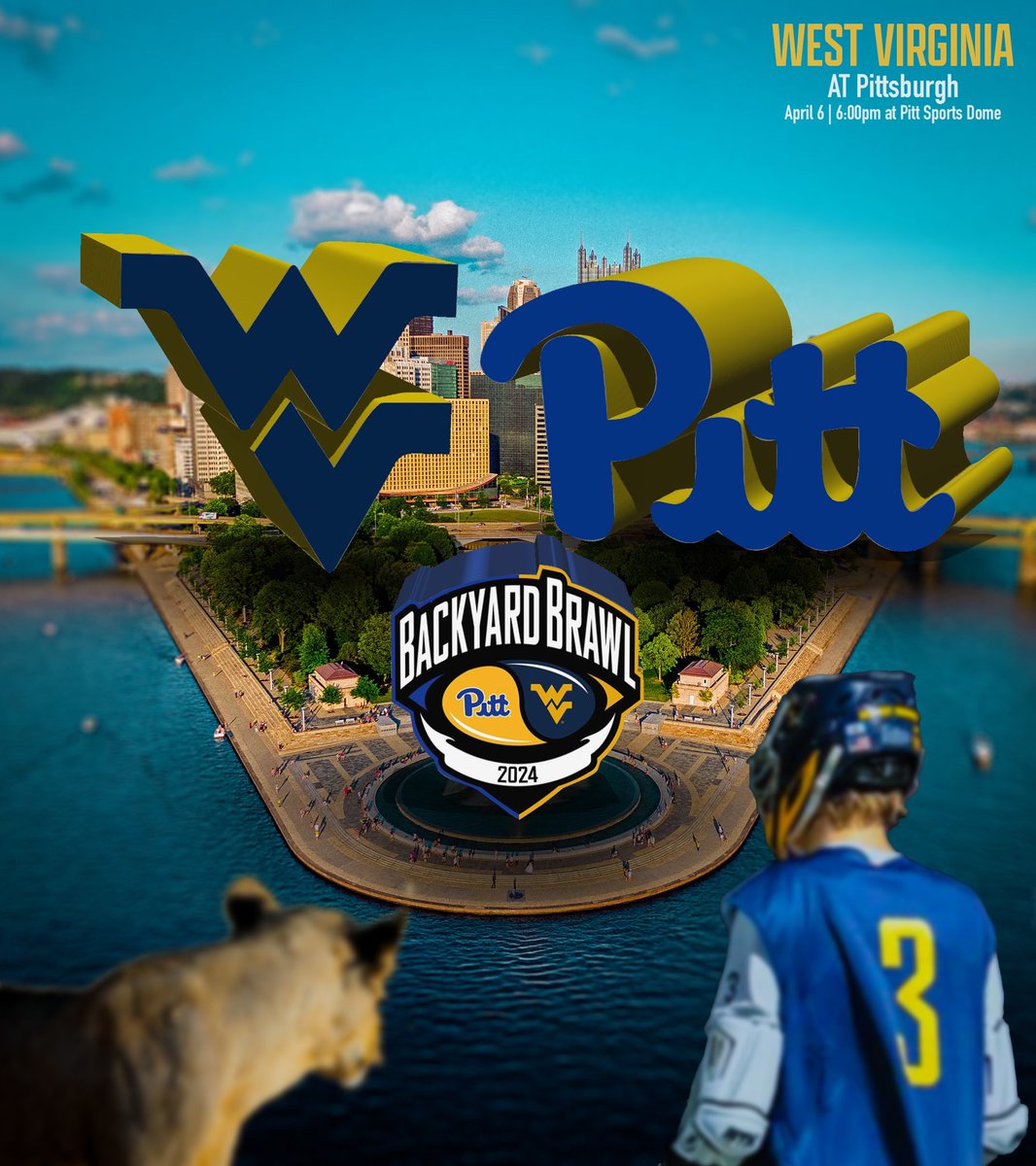 🏟️ Game 10: 2024 Backyard Brawl: WVU at Pitt 📍 University of Pittsburgh Sports Dome 570 Champions Dr, Pittsburgh 🕕 Saturday, April 6th at 6:00 pm 💻 LiveStream with @wvuheart begins at 5:50 pm 🔗 LiveStream link: youtube.com/@wvumenslacros… #letsgo 🖥️ @cadeng88