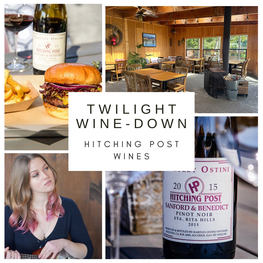 Our Twilight Wine-Down Series kicks off tonight 4/5 with @shaymoulder Wine By Glass & Appetizers for purchase. No Reservations. Wine Club Members 30% OFF HP Bottles & Wine by Glass for event 5-8 pm in Garden Room at HP Tasting Room #HP2 #HPWines #Hitchingpostwines