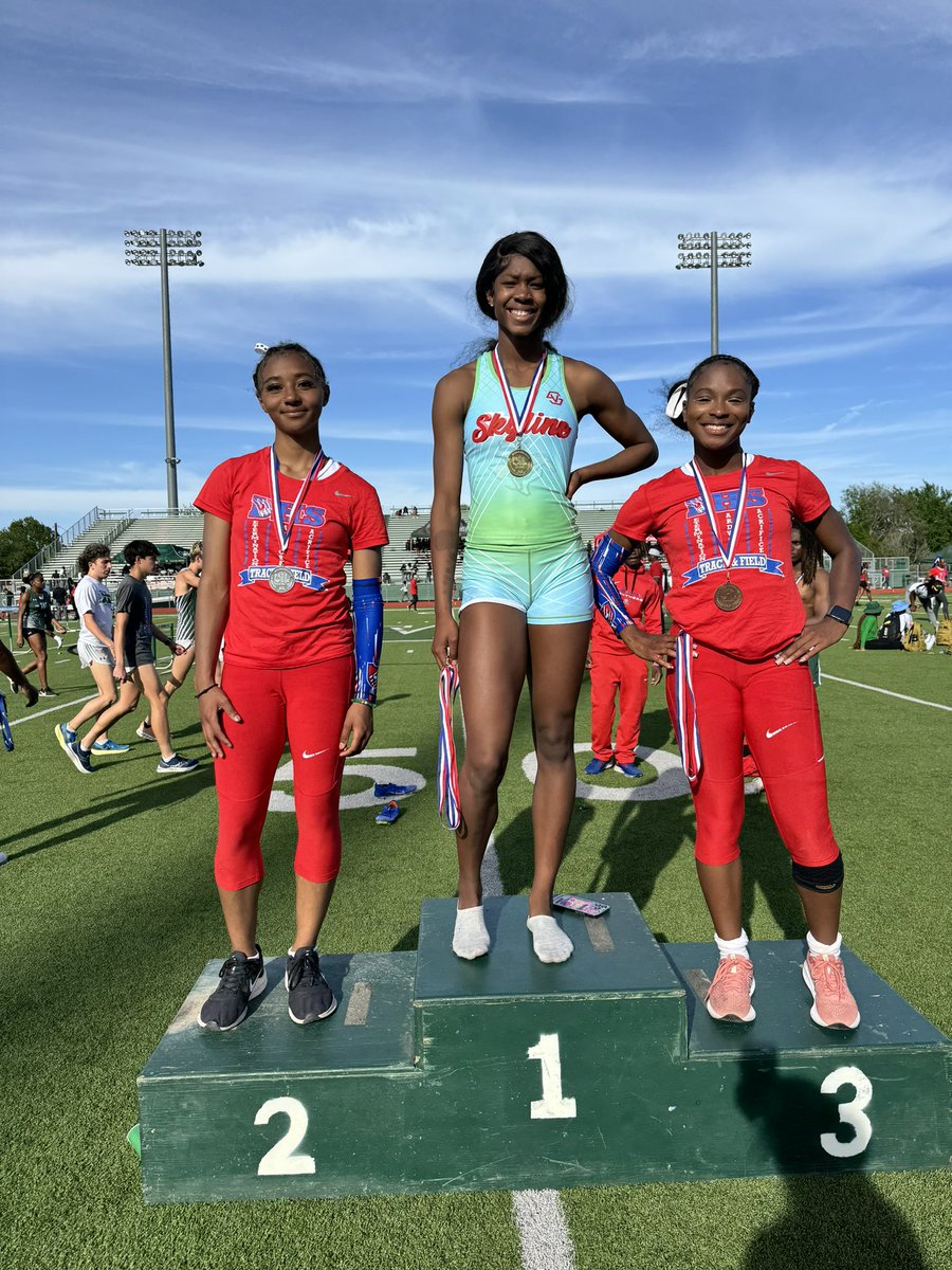 Her final district meet, District 11-6A 100m champion