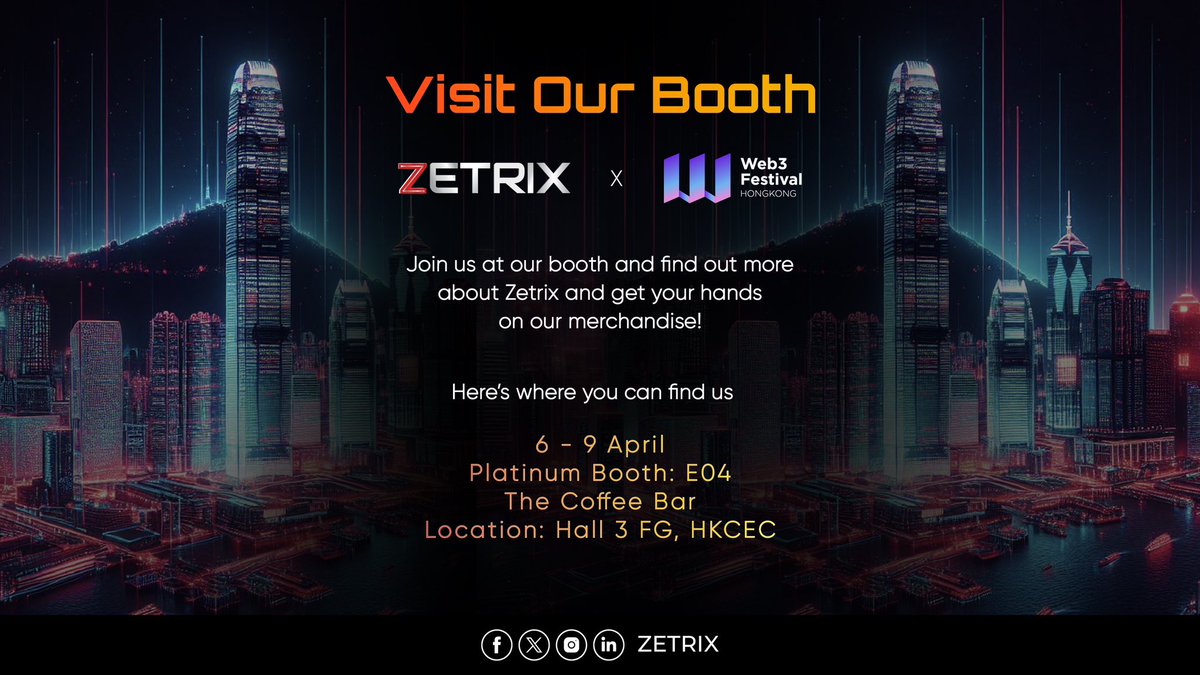 As a layer-1 public blockchain, we’re focused on building Real World Applications for the first Billion Web3 users.

Visit our booth at HK Web3 Festival to explore the possibilities of developing your next project on Zetrix. 

Our team of experts is ready to offer you valuable…