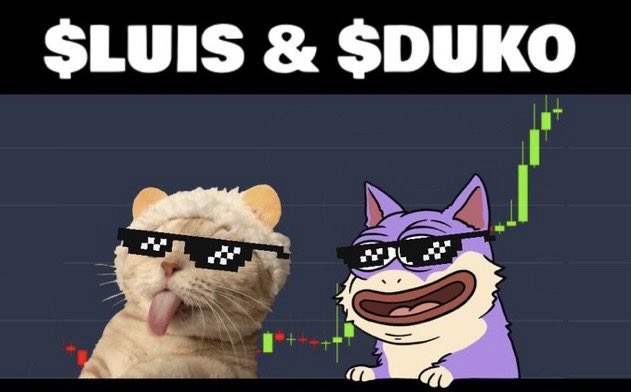 We just got the alpha!!

1. $DUKO to be listed on a T1 exchange. 💜🐶

2. $LUIS is getting @MEXC_Official incoming and its 2 days old! 👅🐈

DYOR, but it’s obvious!

$DUKO &amp; $LUIS for the win!!

<a href="/srpeters/"></a> <a href="/DegenPreacher/">Preach</a> <a href="/TongueCatLuis/">$LUIS 👅🐈</a>  <a href="/TongueCatLuis2/">LUIS 👅🐈</a> <a href="/JavDevETH/">Jav 👨🏻‍💻</a> <a href="/peylay/"></a>