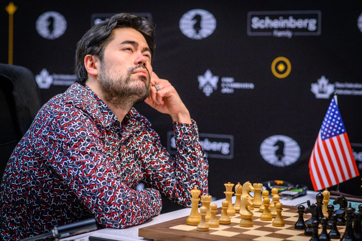 ChessbaseIndia's tweet photo. GM @viditchess Gujrathi was not on the top of tier lists/winner predictions of Candidates 2024. It's hard to predict how will he finish the event, but he's off to a great start. In the 2nd round, Vidit Gujrathi defeated the World no.3, Hikaru Nakamura with the Black pieces!

This was simply a phenomenal game from Vidit. It all started from the novelty 8...c6 - kudos to his seconds! Soon afterwards, Vidit sacrificed a full piece with 11..Bxh3. Nakamura declined the sacrifice with 12.Nc4, which turned out to be the decisive error.

Vidit went on to play a picture-perfect game, creating a devastating attack on the White King. He won the game in just 29 moves - this is the strongest opponent Vidit has beaten in classical chess in his career so far!

With this strong win against one of the tournament favorites, Vidit moves to 1.5/2 points. He will face his compatriot, R. Praggnanandhaa with the White pieces in the 3rd round!

Photos: Michal Walusza, Maria Emelianova
#chess #chessbaseindia #candidates2024 #ViditFTW