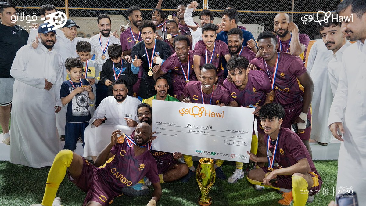 Hawi_Streak's tweet photo. بطولة اليوم مليانة تحــدِّي 🤩⚽
بدت بركلـة وانتهت بفــوز فريق لشبونه في #بطولة_هاوي لكرة القدم بـ #الرياض 🏆

@golatoapp

#اهواها_صح
#برنامج_جودة_الحياة
#رؤية_السعودية_2030 https://t.co/33u9XdrVX1