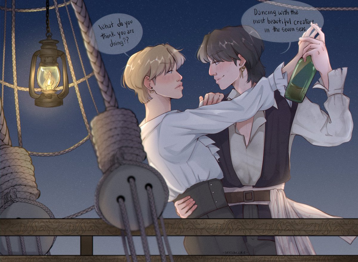🏴‍☠️🏴‍☠️ Love & Hate 🖤🖤 Jimin is the handsome survivor of a shipwreck who was rescued by the ship of the most feared captain (and cat) of the seven seas. #Yoonmin #Sujim #JiYoon #슈짐 #Jimin #Yoongi