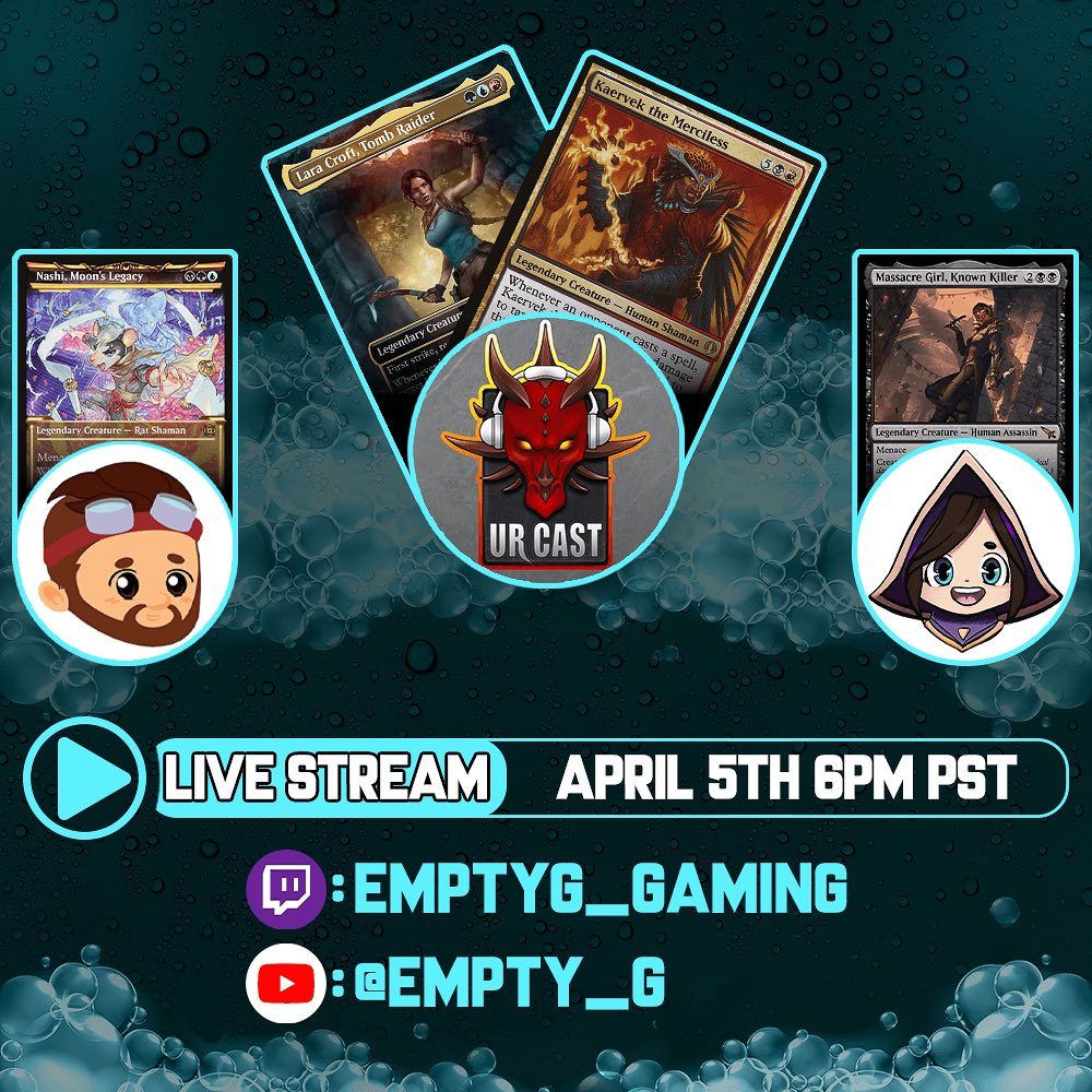 We are LIVE! 🔴

Come hangout and watch us cast some spells with friends! With special guests <a href="/sleevecard/">Cory</a> and <a href="/LoveandMana/">Erika and Cole</a> from <a href="/UrCastPod/">The Ur Cast</a>!

#EDH #Commander #Livestream