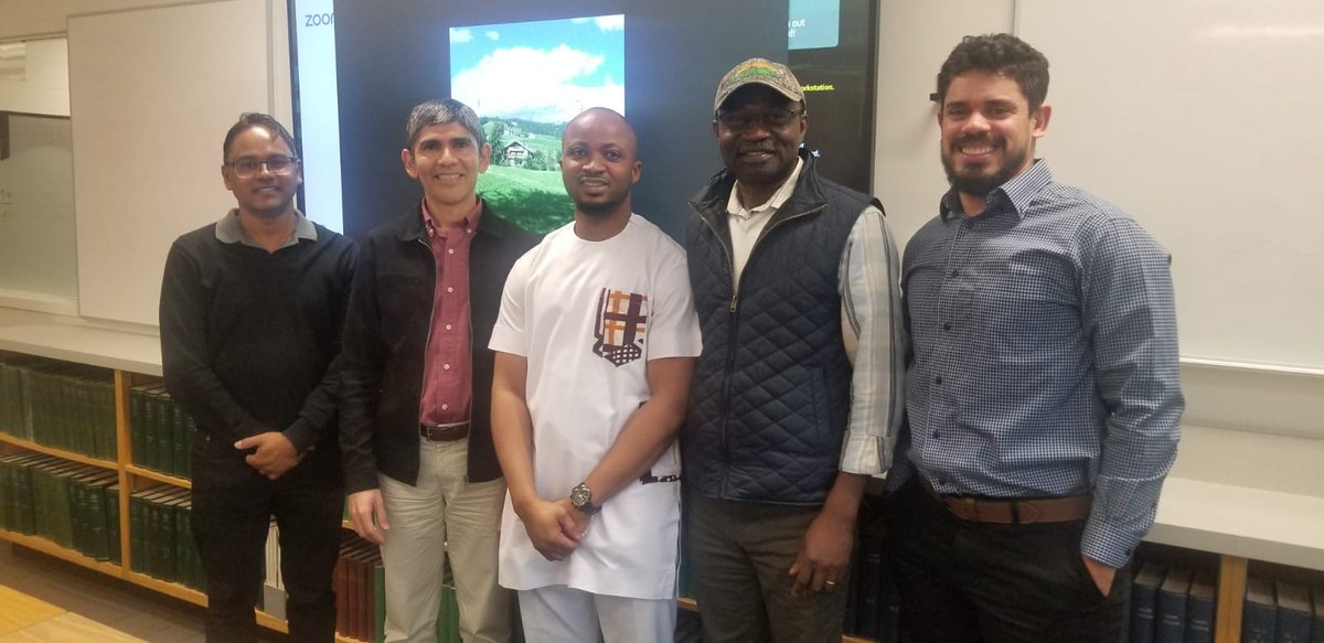 AkimOmokanye's tweet image. Congratulations to Harford (middle) for passing his Final PhD. examination at UofA, Dept of Renewable Resources. Well done, Dr. Hayford Gyamfi!!!