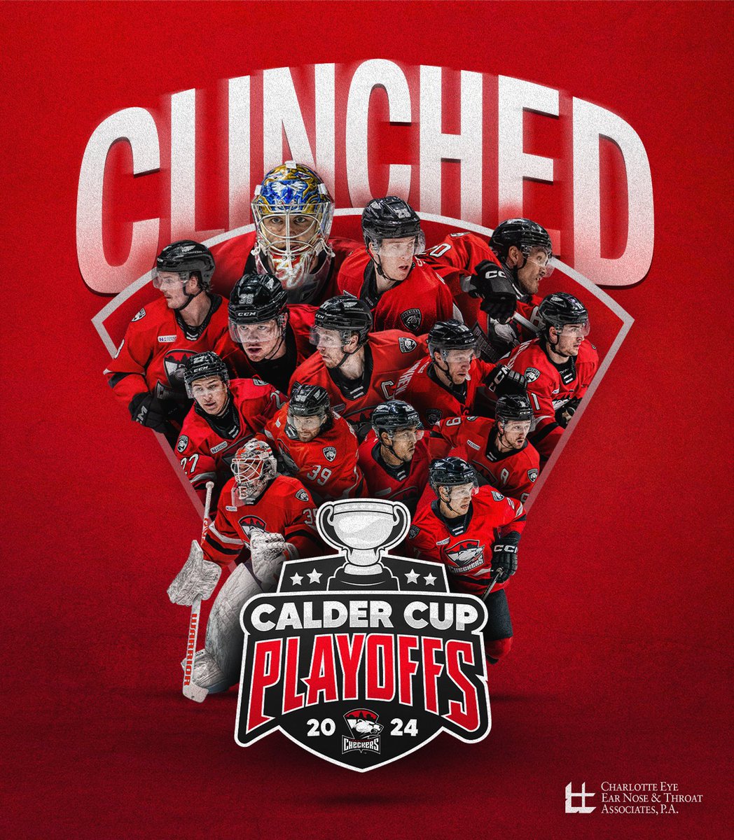 WE'RE IN 🫡 For the sixth consecutive year, we're heading to the postseason! charlottecheckers.info/clinch-2024