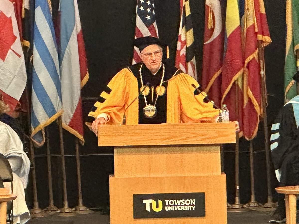 Today watching @MarkRGinsberg become president of @TowsonU #ProudForTheWorldToSee #MarchOnwardToVictory