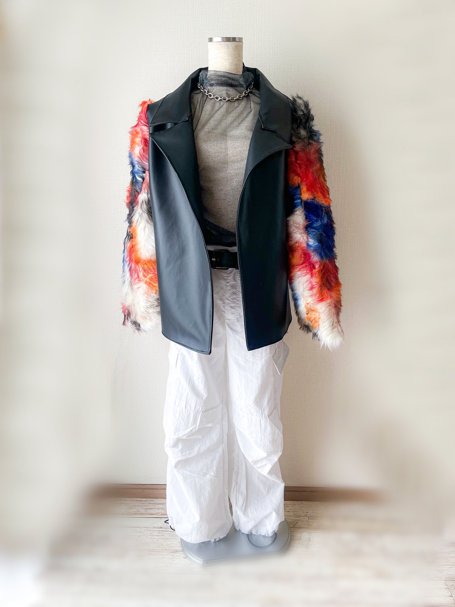 【美品】星街すいせい　ビビデバMV着用　Desigual レザージャケット　S 美品】星街すいせいビビデバMV着用Desigual レザージャケットS
