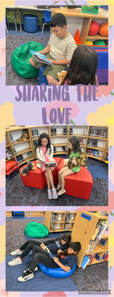 ⁦@NISDGlenoaks⁩ siblings ended their week reading together again❣️📚💙 ⁦@golibrary103⁩ ⁦@NISDLib⁩ ⁦@NISD⁩