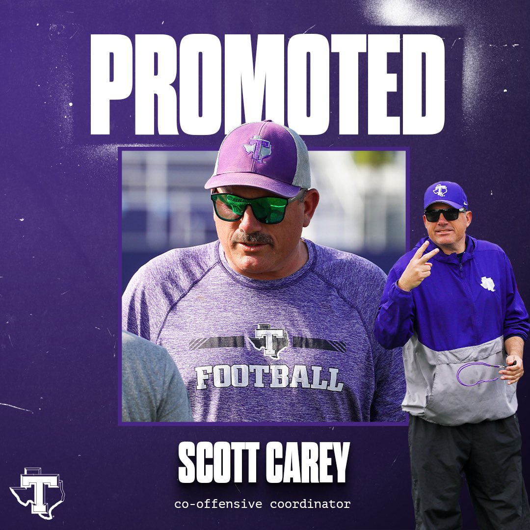 Scott Carey has been coaching at Tarleton for several years, and now he’ll serve as Co-Offensive Coordinator, in charge of leading the Texan run game! 💥