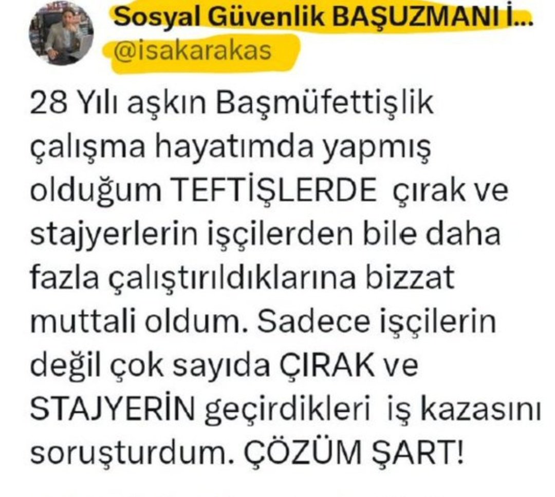 Dünyanın hiçbir yerinde Kısa ve Uzun kol sigorta ayrımı yoktur. Fiili çalışma var ise iş hayatı başlamıştır. Dolayısıyla sigorta süresi de başlamıştır. @RTErdogan @eczozgurozel @dbdevletbahceli #HükümetÇıraklaraKulakTıkama