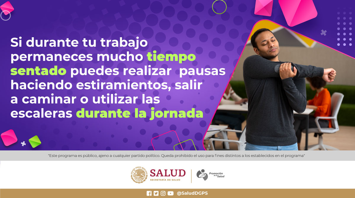 En  el  trabajo  el  sedentarismo  se  ha  incrementado, la falta de actividad física resulta poco favorable para el cuerpo

👩🏻‍💻🧑🏻‍💻🚶🏻‍♀️🚶🏻⏳🪫

#ActivaciónFísica