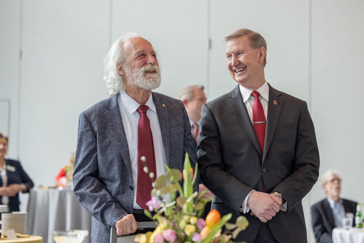 We can’t celebrate the achievements of Nobel Prize winner and @OhioState professor emeritus Dr. Pierre Agostini enough. Spending time with him and other fellow Buckeyes today was amazing. Ohio State is so fortunate to have talented members of our community like him—changing the