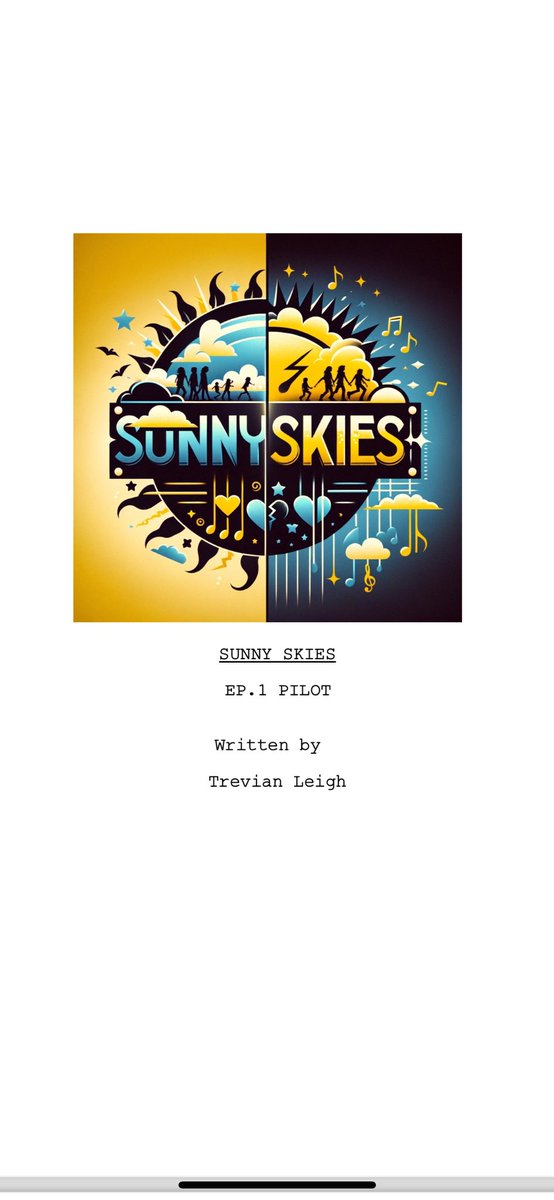 My second pilot but my first drama show! So proud of this and excited to see where it goes! #tvwriter #blackwriters #WGA #SunnySkies