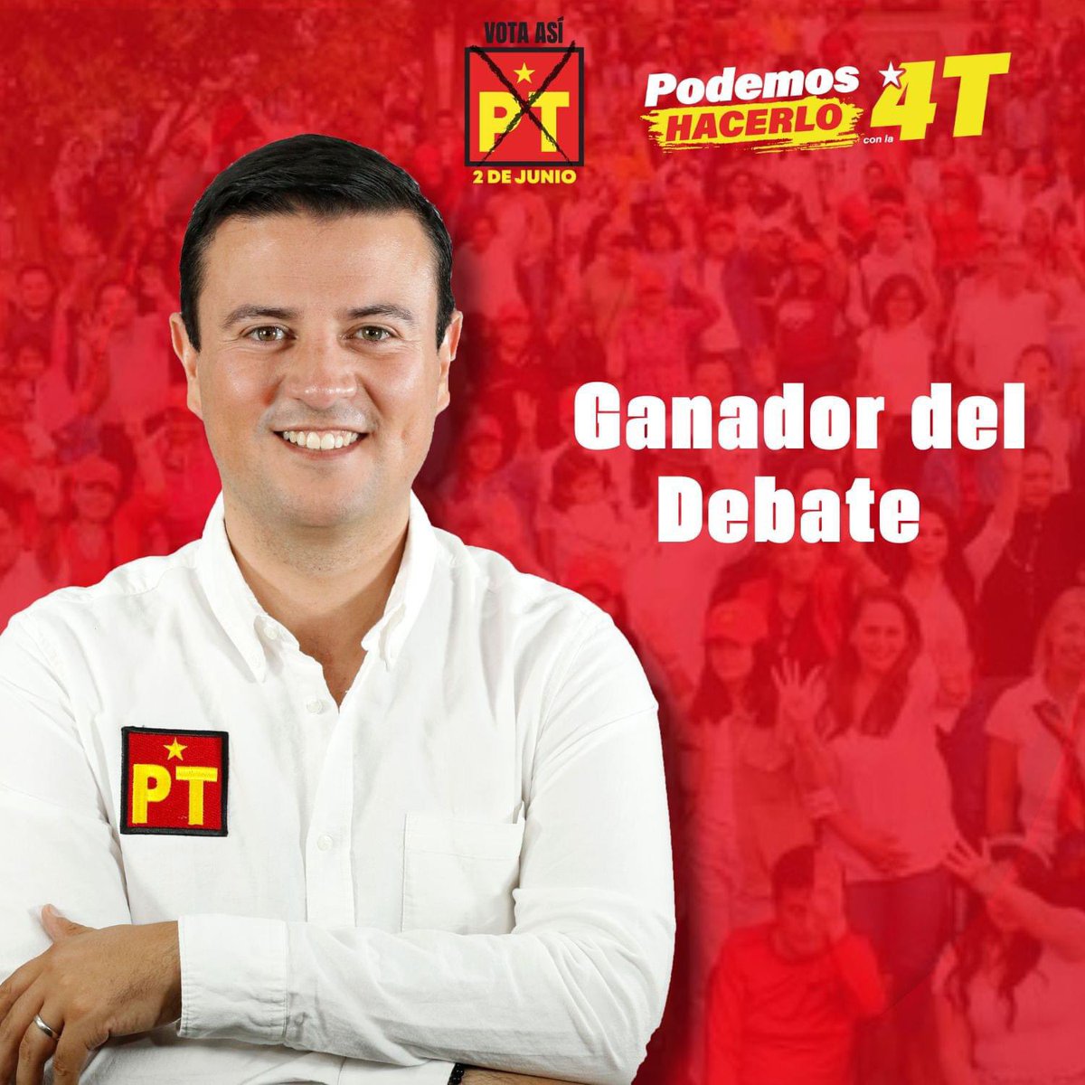 ¡Felicidades a <a href="/SalvadorSosa14/">Salvador Sosa</a> , nuestro próximo diputado del #DistritoXI, por ganar el debate! #PodemosHacerlo.