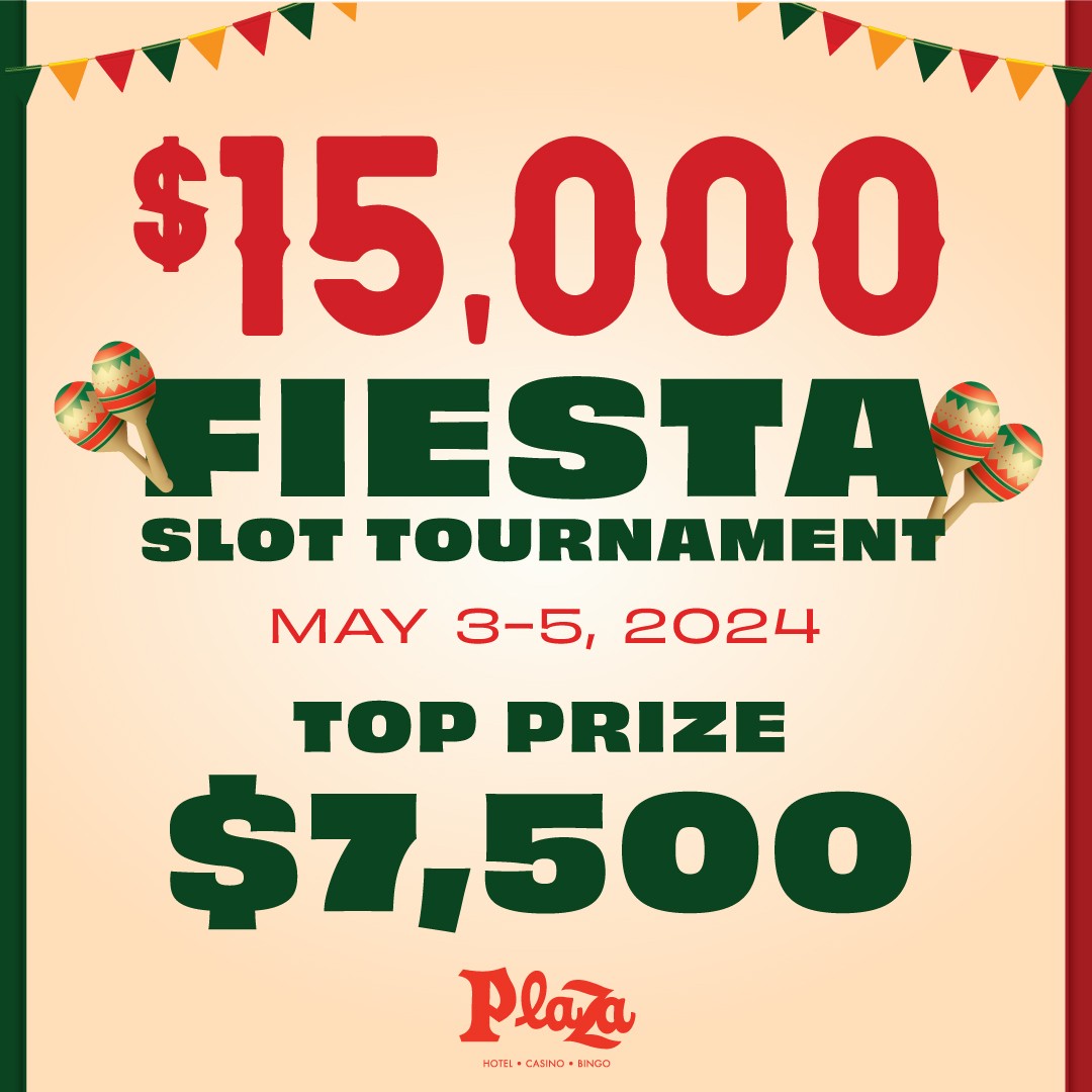 Get ready to spin and win at the Fiesta Slots Tournament! Earn 500 Reel Slot Base Points on May 3, 2024, and enjoy complimentary entry! Don't miss the fun - mark your calendars now! Learn more: ow.ly/YKz050R9AQ5 #PlazaLV #Vegas #Onlyvegas #DTLV #Casino #Slots