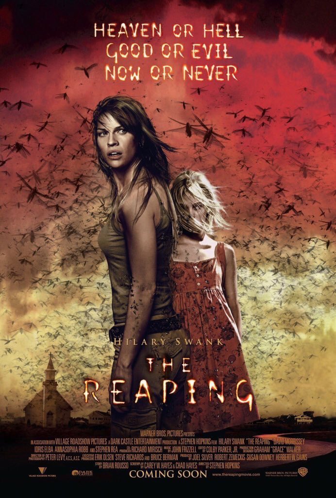 🎬MOVIE HISTORY: 17 years ago today, April 5, 2007, the movie ‘The Reaping’ opened in theaters!

#HilarySwank #DavidMorrissey #IdrisElba #AnnaSophiaRobb #StephenRea #WilliamRagsdale #JohnMcConell #AndreaFrankie #DavidJensen #YvonneLandry #StuartGreer #LaraGrice #StephenHopkins