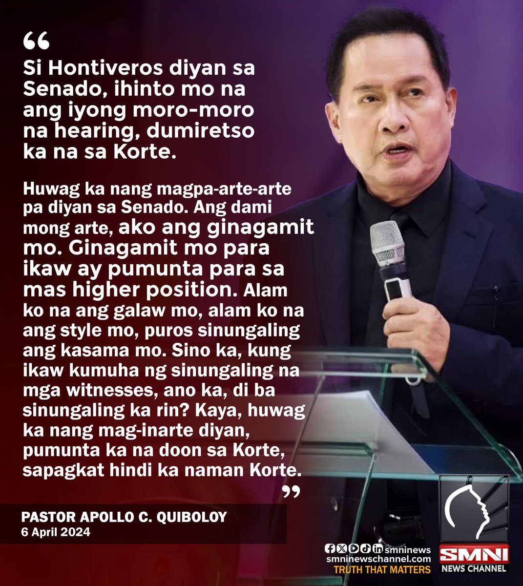 smninews's tweet photo. Mga kaso laban kay Pastor Apollo Quiboloy, patibong ng Amerika https://t.co/l3v0aJD89D