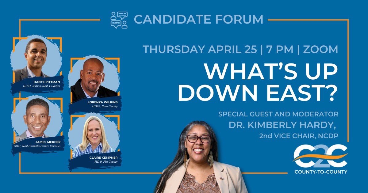 Lorenza Wilkins for NC (@lorenzafornc) on Twitter photo Join us on April 25th as we join <a href="/ClaireforNC/">Claire Kempner</a>, <a href="/pittmanfornc/">Representative Dante Pittman</a> , and <a href="/jamesmercernc/">James Mercer</a> for a candidate forum courtesy of <a href="/county2countync/">County-to-County</a>. Moderated by <a href="/kimberlyhardync/">Kimberly Hardy for Congress</a>! Sign up link is in our bio. Can’t wait to see you there!
#ncpol #lorenzawilkinsfornc25 #county2county Join us on April 25th as we join <a href="/ClaireforNC/">Claire Kempner</a>, <a href="/pittmanfornc/">Representative Dante Pittman</a> , and <a href="/jamesmercernc/">James Mercer</a> for a candidate forum courtesy of <a href="/county2countync/">County-to-County</a>. Moderated by <a href="/kimberlyhardync/">Kimberly Hardy for Congress</a>! Sign up link is in our bio. Can’t wait to see you there!
#ncpol #lorenzawilkinsfornc25 #county2county