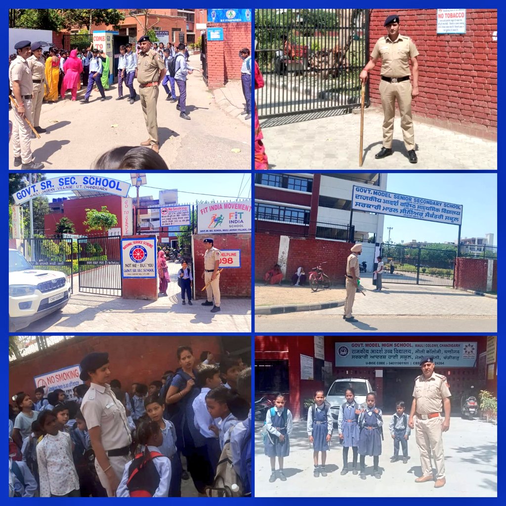 Police Officer, My Friend !

@ChdPol officials are present outside the schools in the City Beautiful to ensure safety of students and to prevent any untoward incident.

Students safety our priority !

#DialHelpline112
#ActionAgainstViolators
#ActionAgainstCriminals
#WeCareForYou