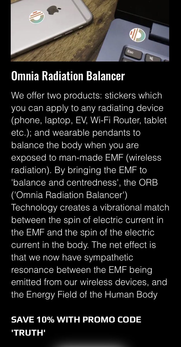 Omnia Radiation Balancer - EMF Protection. Save 10% with promo code ‘TRUTH’

omniaradiationbalancer.com/?p=Hkz8qaxKP