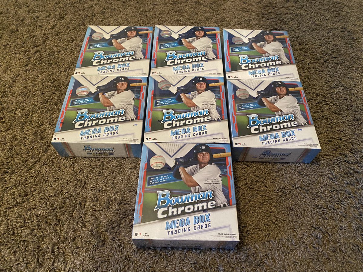 2021 Bowman Chrome Mega’s

7 available at $45 each plus shipping. 

<a href="/sports_sell/">@SPORTS_SΞLL</a> 
<a href="/Hobby_Connect/">Hobby Connection(Colton)</a>
@ILOVECOLLECTIN1