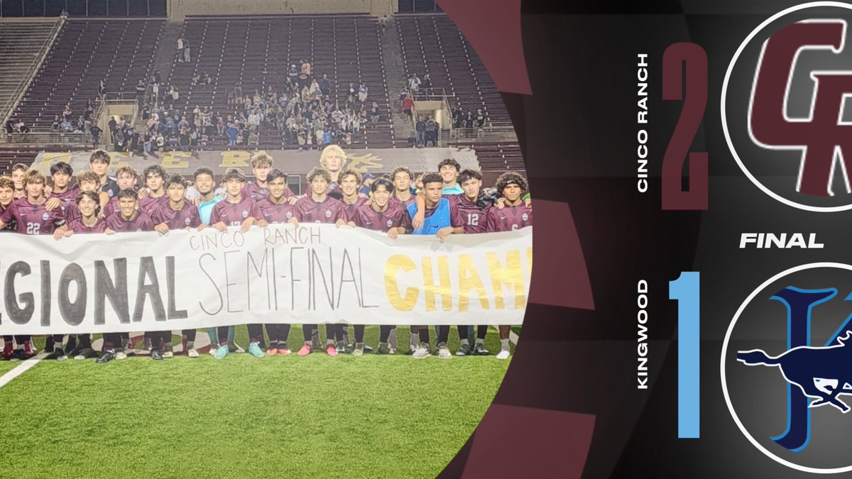 Cinco Ranch holds off Kingwood to win 2-1 and advance to the regional championship!