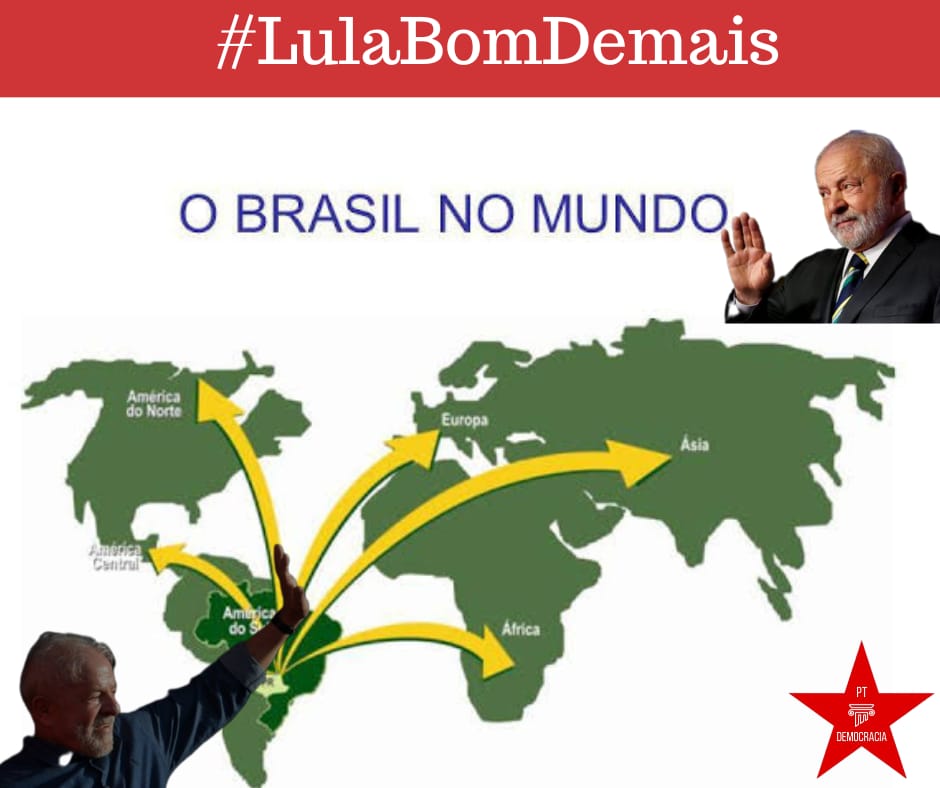 3. 📈 Crescimento econômico, inclusão social, defesa da democracia: Lula é bom demais para o Brasil e para o mundo. 💙🌐 #LulaBomDemais