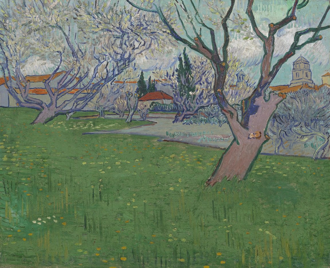 #VanGogh of the Day: Orchards in Blossom, View of Arles, April 1889. Oil on canvas, 53.5 x 65.5 cm. Van Gogh Museum, Amsterdam. @vangoghmuseum