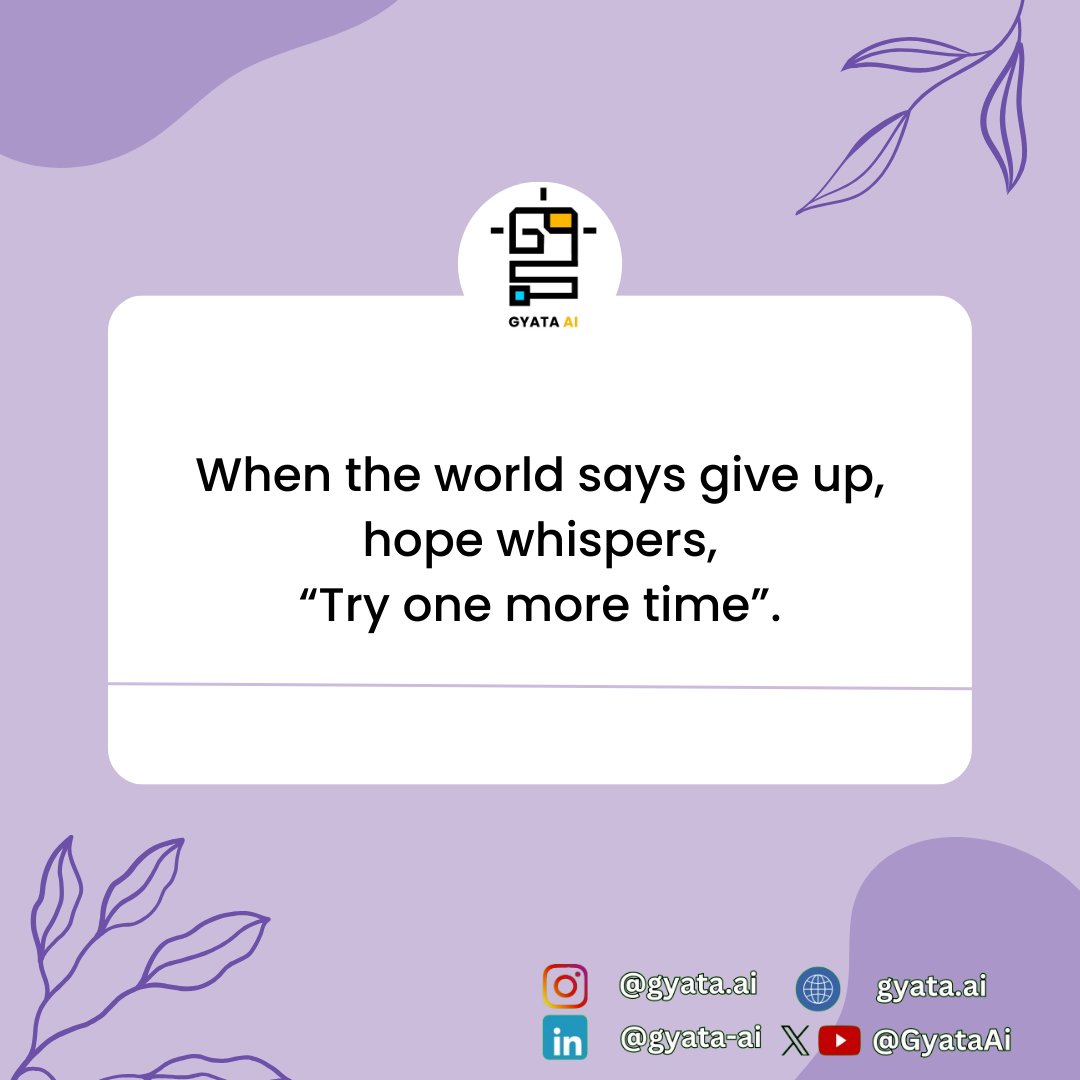 Amidst the echoes of doubt, hope persists. 💫 

#NeverGiveUp #HopeEndures #KeepTrying