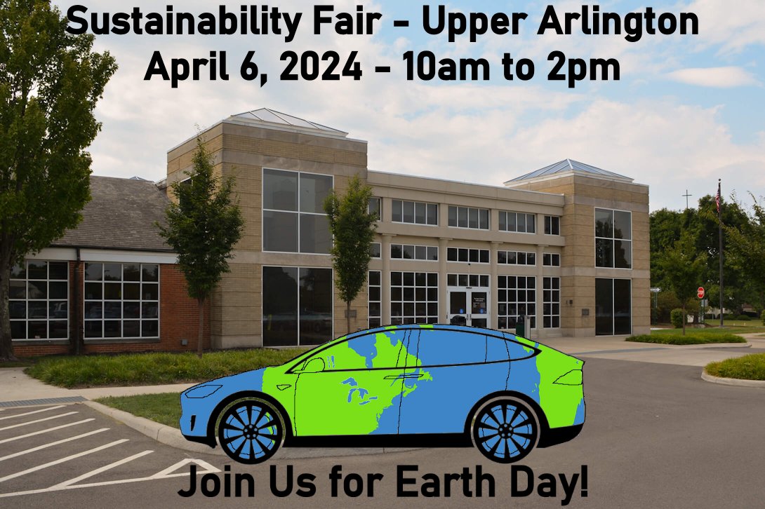 We will be at the Sustainability Fair at Upper Arlington Public Library (2800 Tremont Road) tomorrow (4/6) from 10 am to 2 pm. Drop by to say hello or ask questions about EVs. Be sure to take plan time to visit all the other organizations that will be exhibiting! #DEEM2024