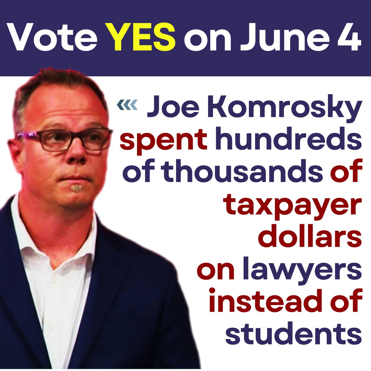 $750K and counting! We can't afford another year of Komrosky and his lawyers!

#VoteYesonJune4
#RecallKomrosky
recallkomrosky.org
Donate: donorbox.org/recall-komrosk…
* Special Recall Election Date: June 4

#TVUSD #MVUSD #1tvpac #OneTemeculaValleyPAC #Temecula #TemeculaValley