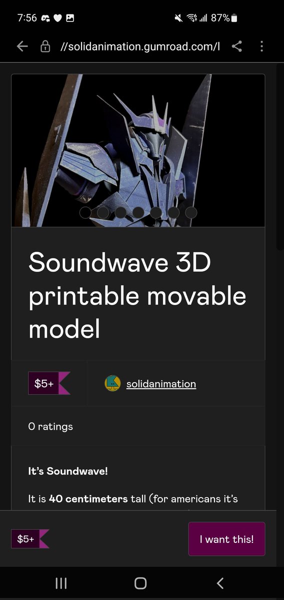 homofailbot's tweet photo. oh my god oh my god i found THE COOLEST EVER 3d printed tfp shockwave i am simply crumpled sobbing and the files are available for purchase broskis i might have another print project https://t.co/iCg9ci5FZR